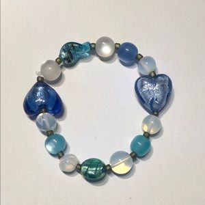 Sparkly blue glass beads